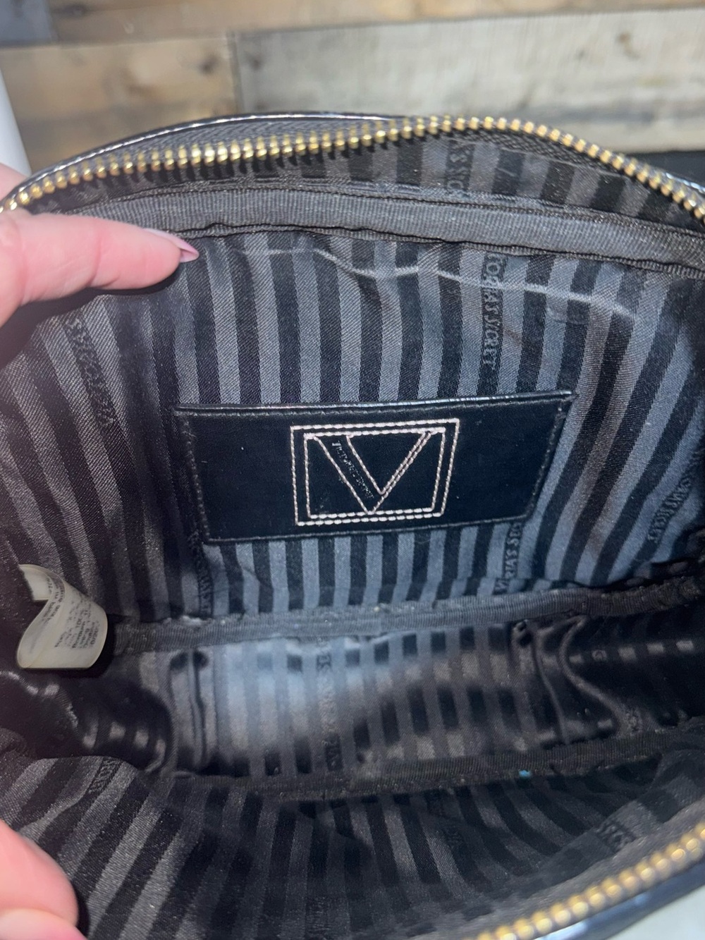 Victoria Secret Black Quilted Crossbody Bag with Gold Chain Accent - Picture 9 of 9